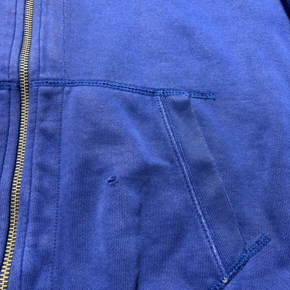 Polo Ralph Lauren Mens XXL Blue Full Zip Thermal Distress Lined Hoodie Faded